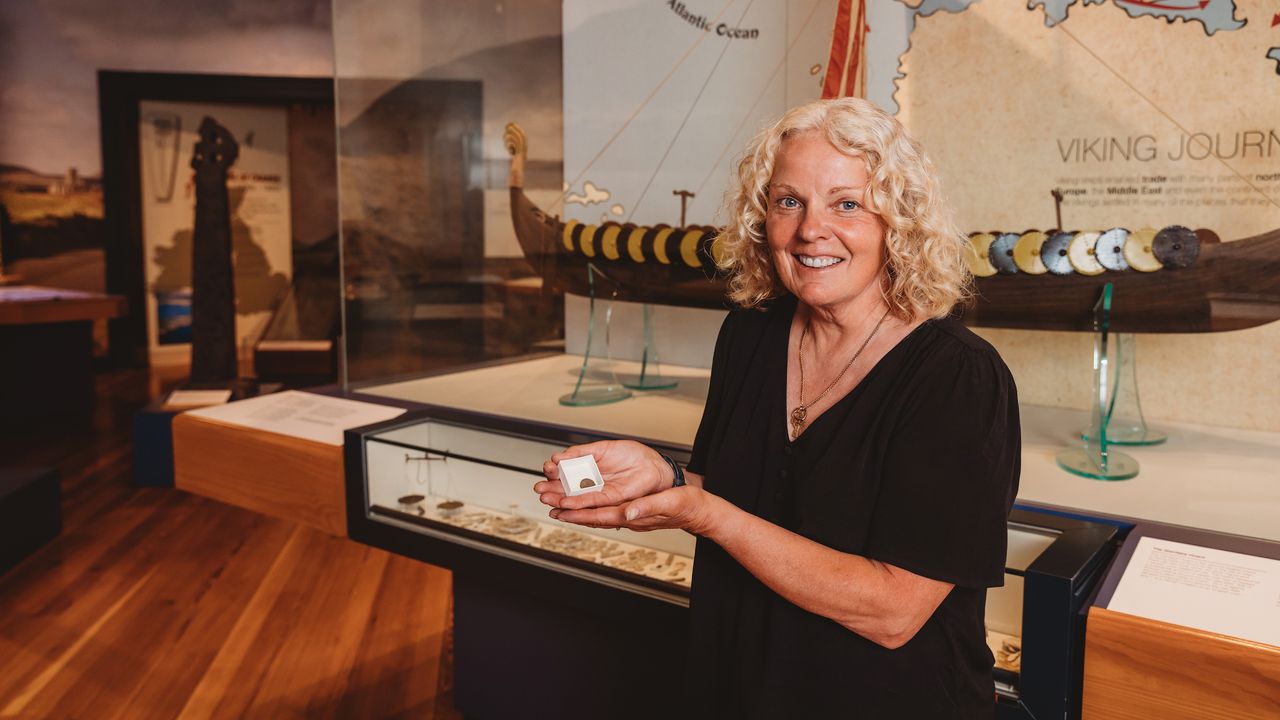 Kath Giles used a metal detector to find the hoard.