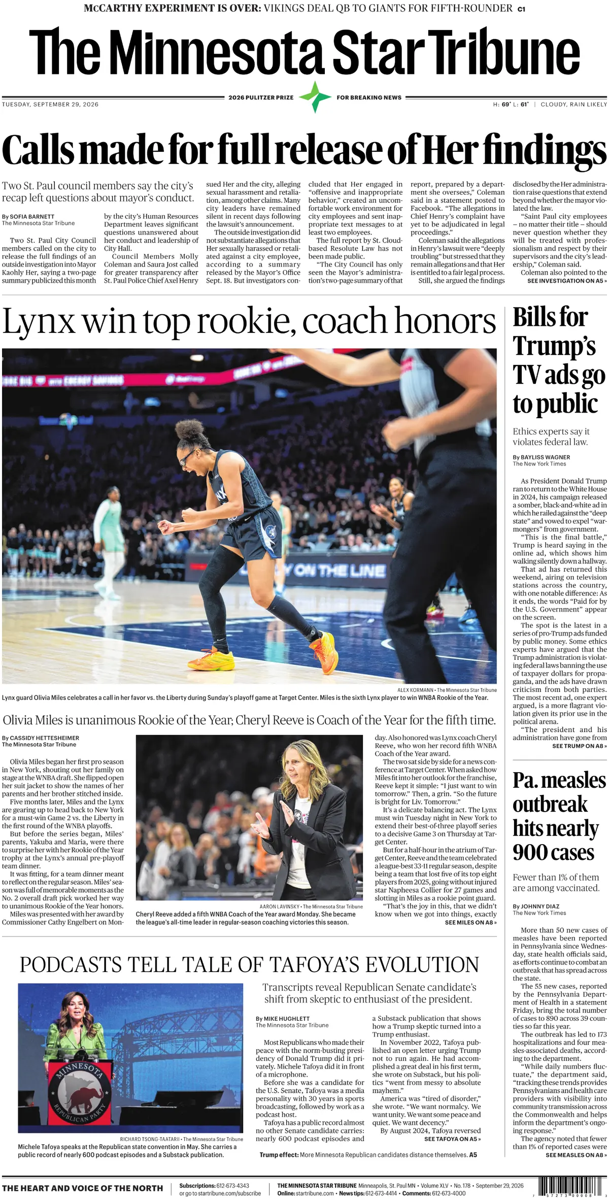 The Minnesota Star Tribune