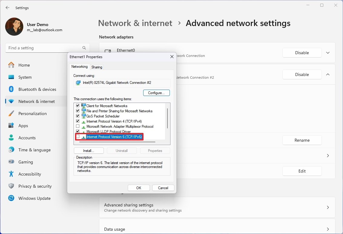 Disable IPV6
