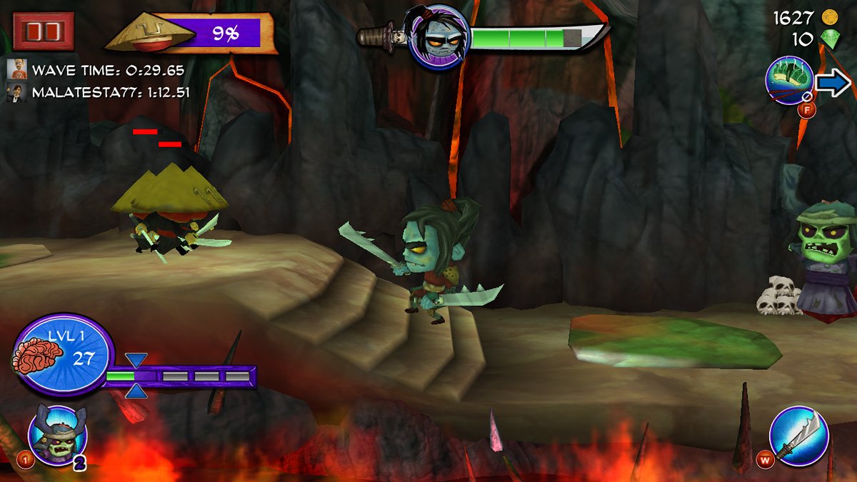 Samurai vs Zombies Defense Zombies Rising Mode