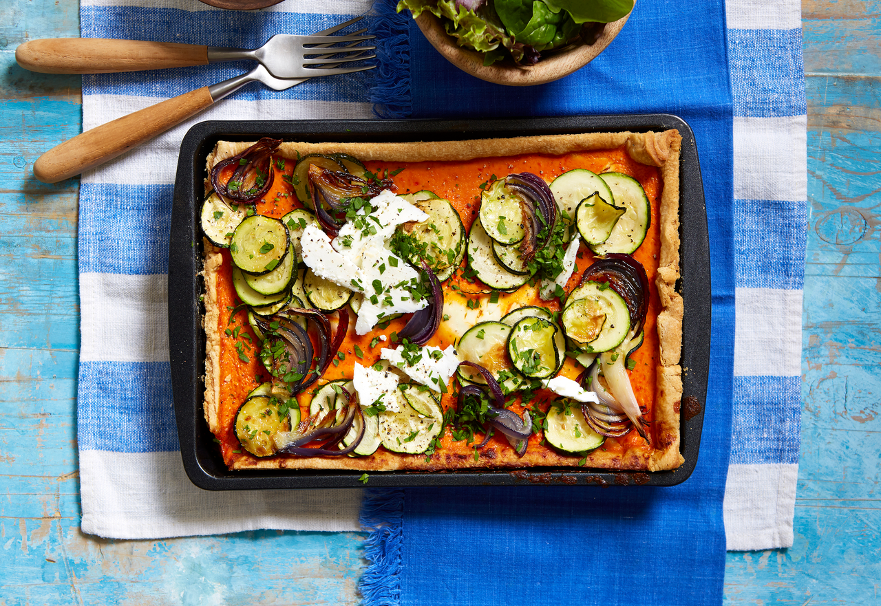 feta and red pepper quiche recipe