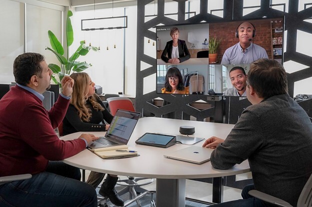 ET Group presents information in an office in Toronto's Gooderham Tower.