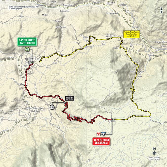 Giro d'Italia 2016: stage 15 map