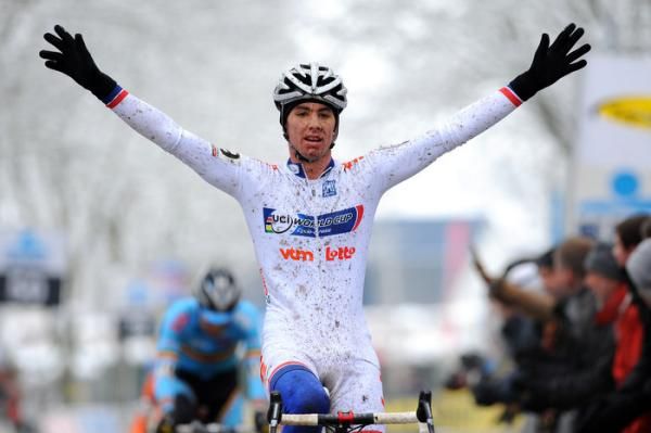 Belgium's Vincent Baestaens wins the second round of the U23 men's 'cross World Cup.