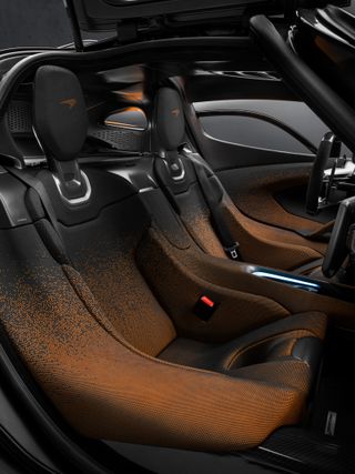 McLaren W1 interior, featuring the company's new InnoKnit material