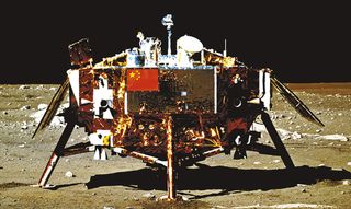 China’s Chang’e 3 Moon lander, imaged by Yutu lunar rover.