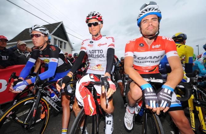 Kenneth Vanbilsen, Tim Wellens and Tom Dumoulin