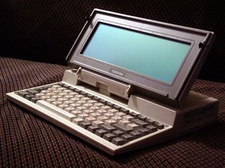 Toshiba T1000 laptop from 1985