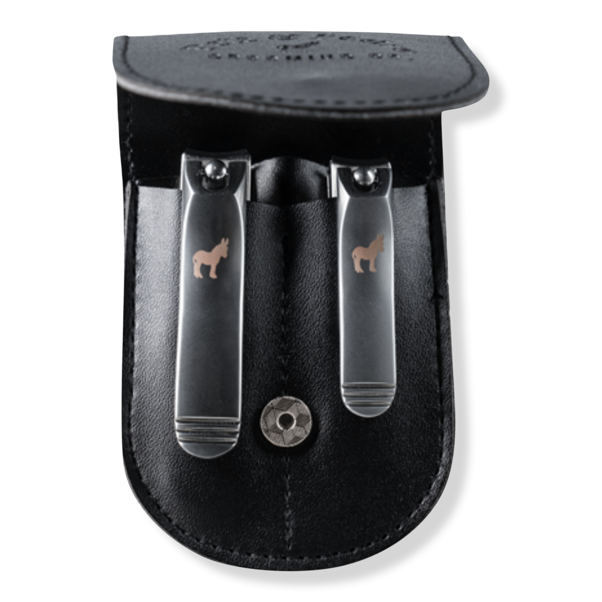 Nail Clipper Stainless Steel Set (both Fingernail and Toenail) With Leather Case
