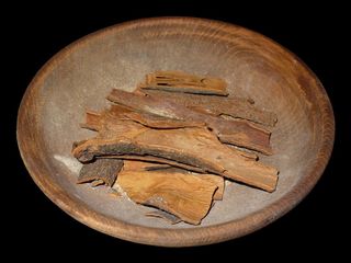 Bark from Cinnamomum verum, which is found naturally in southern India, Sri Lanka and Myanmar; another form of cinnamon comes from Cinnamomum cassia, found naturally in China, Vietnam, Laos and Myanmar. More research is needed to determine the origin of the cinnamon found in the ancient flasks.