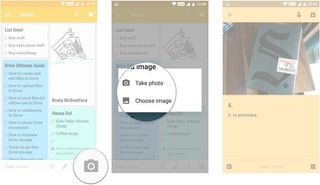 Google Keep add image to note
