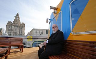 Sir Peter Blake aboard the Razzle Dazzle Ferry