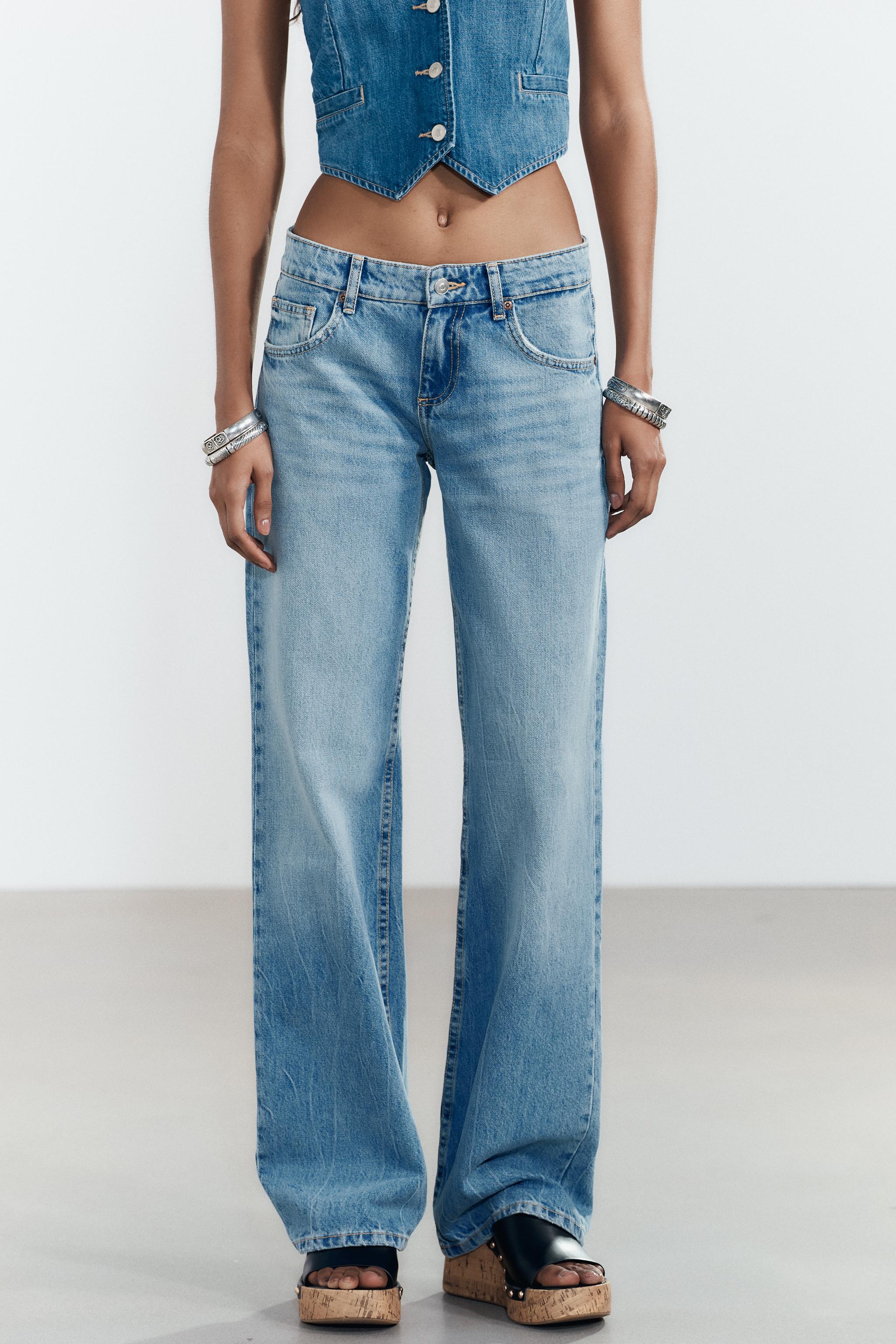 Trf wide-leg low-level jeans