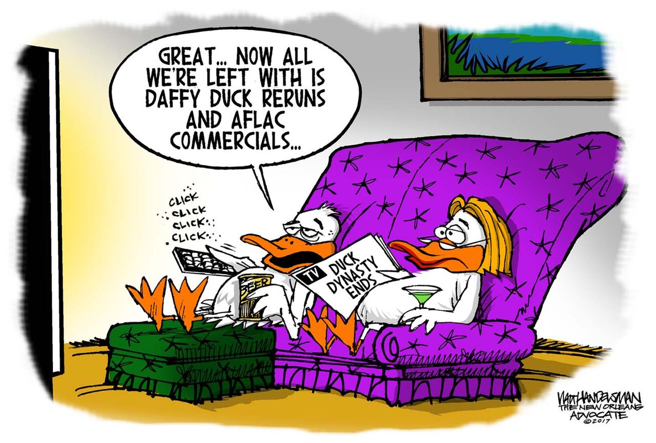 Editorial&amp;amp;nbsp;Cartoon U.S. Duck Dynasty end entertainment television Robertsons