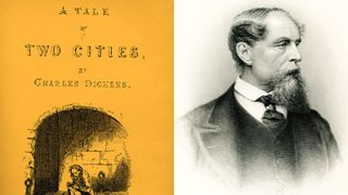 (L-R) A Tale of Two Cities book cover, and a portrait of Charles Dickens