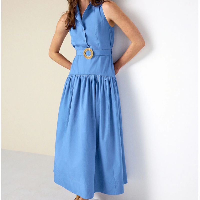 Friends Like These , Belted Flutter Sleeve Midi Dress