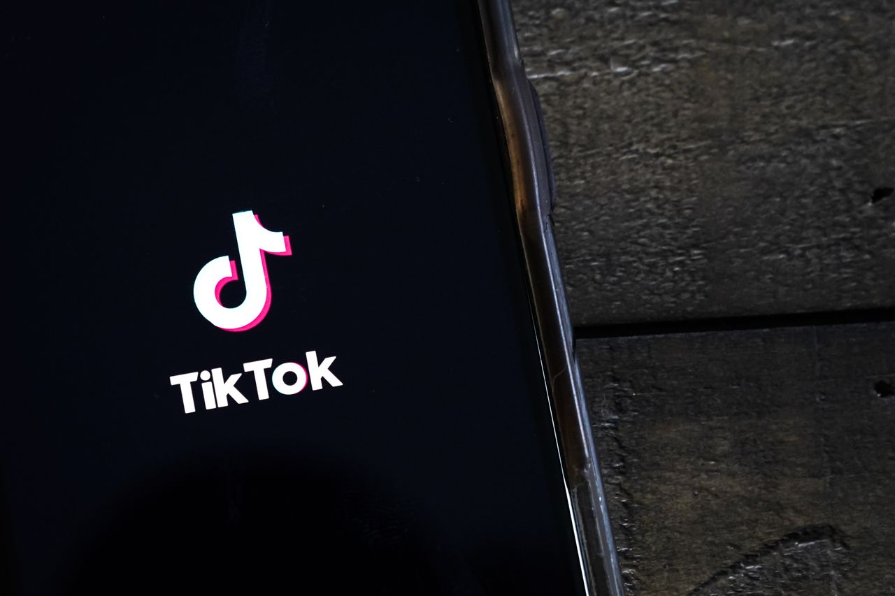 TikTok app on a cell phone.