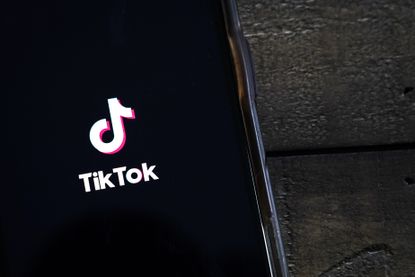 TikTok app on a cell phone.