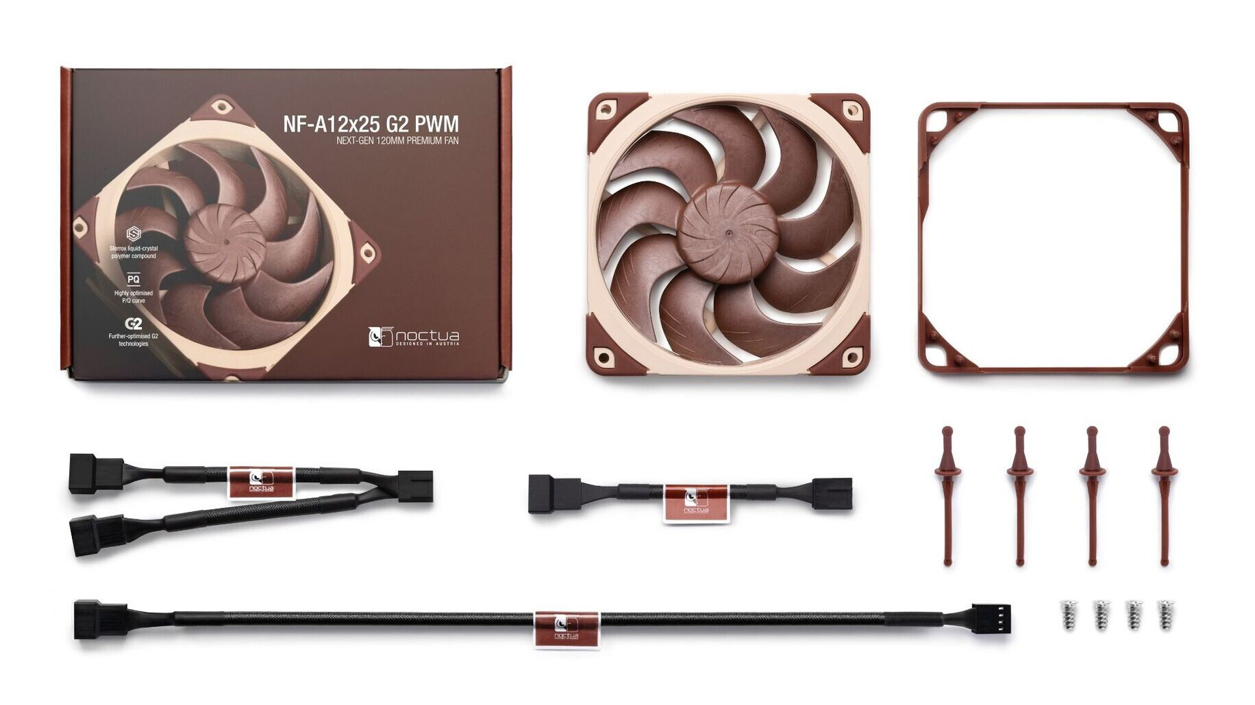 The Noctua NF-A12x25 G2 120mm fans