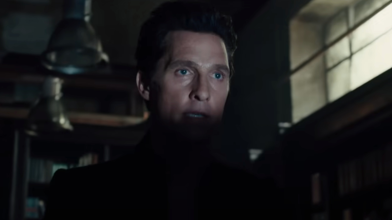 Matthew McConaughey coming out of the shadows in The Dark Tower
