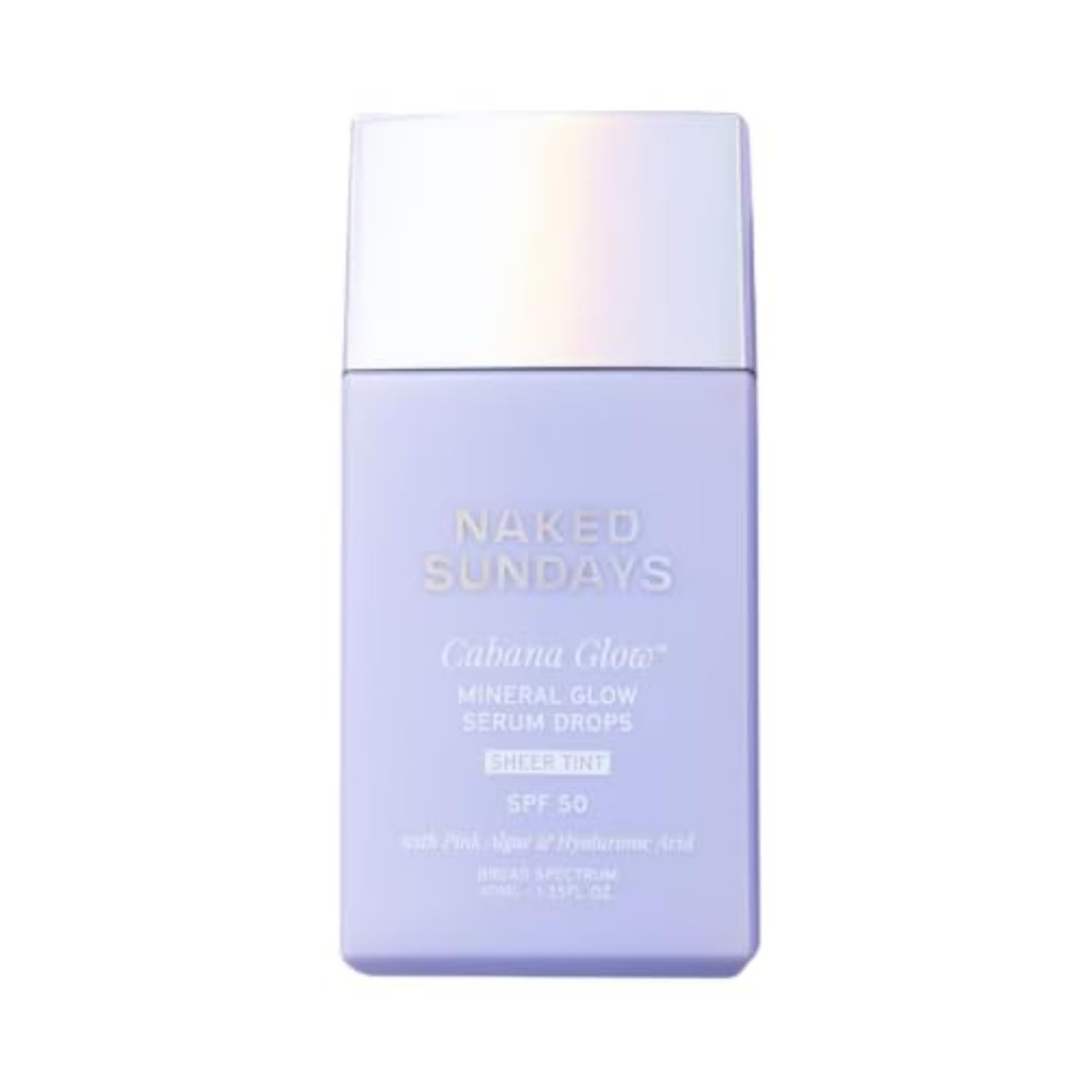Naked Sundays, Naked Sundays Cabanaglow Tinted Mineral Sunscreen Spf 50 &amp;ndash; Sheer Serum Drops for Face &amp;ndash; Non-Nano Zinc Oxide, Hyaluronic Acid, Broad Spectrum Uva/uvb, Lightweight