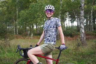 Image shows Anna wearing the 100% S3 Peter Sagan Sunglasses