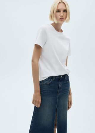 Short-Sleeved Cotton T-Shirt - Women | Mango United Kingdom