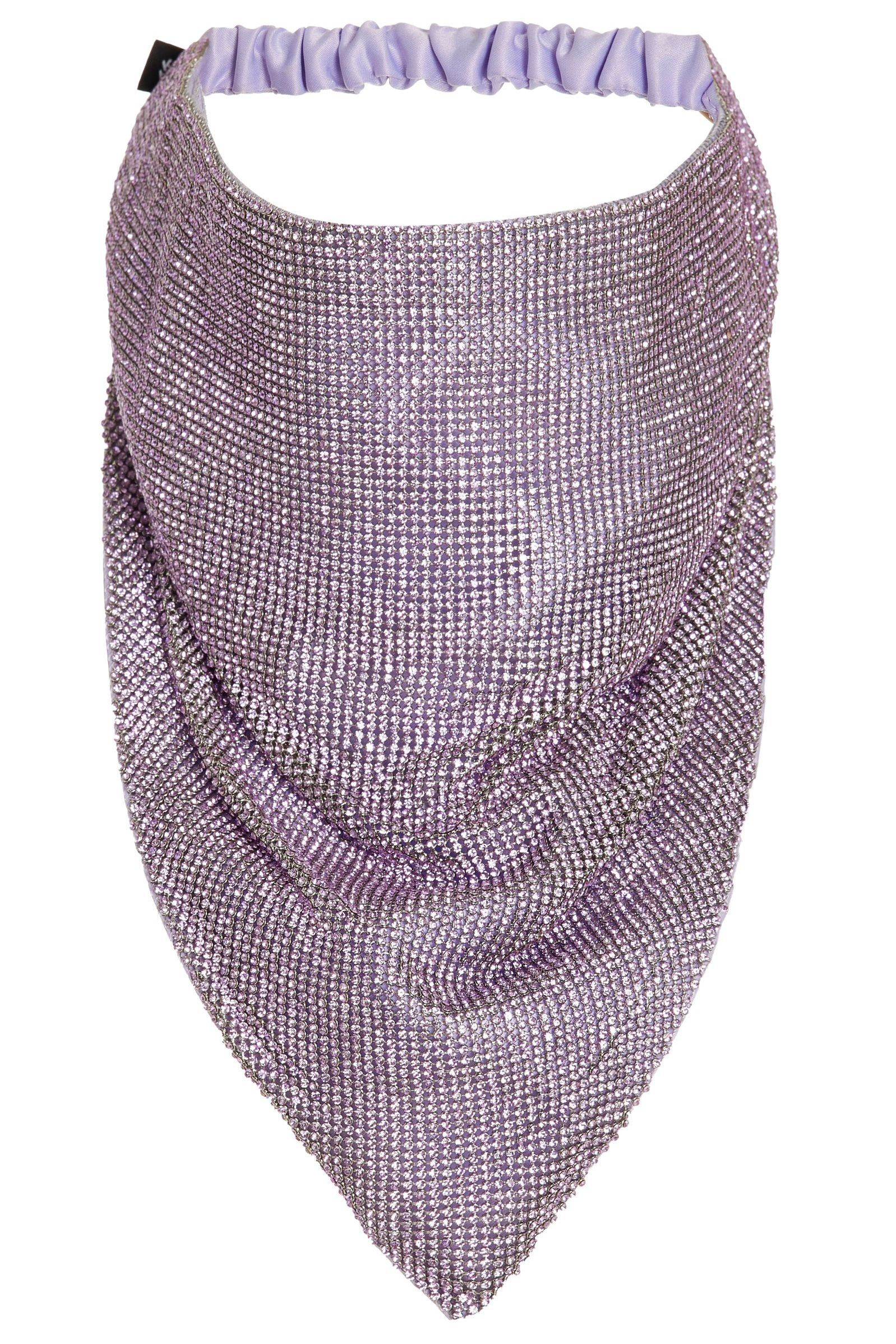 KARA Exclusive Crystal-Mesh Head Scarf