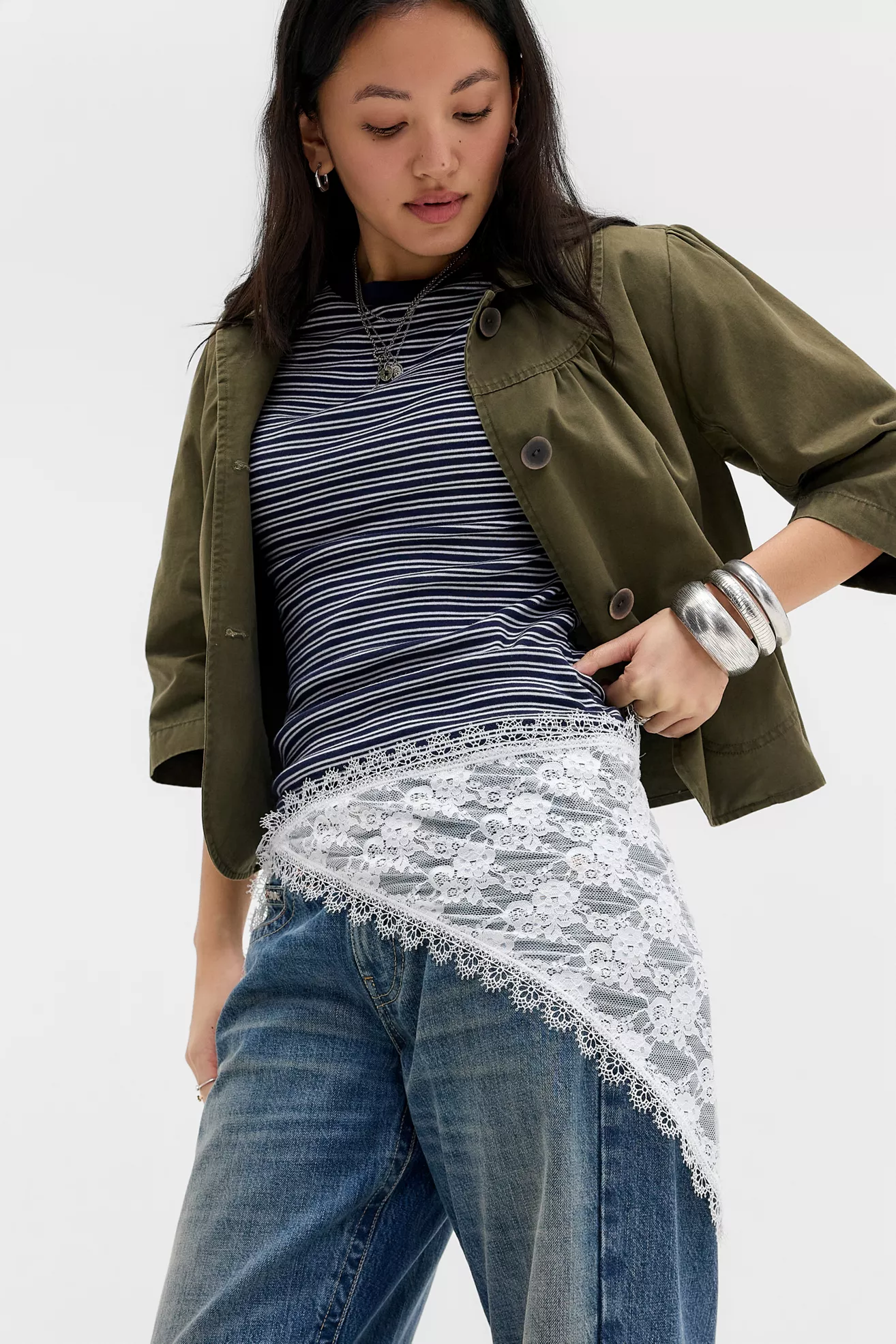 Uo Lace Triangle Scarf