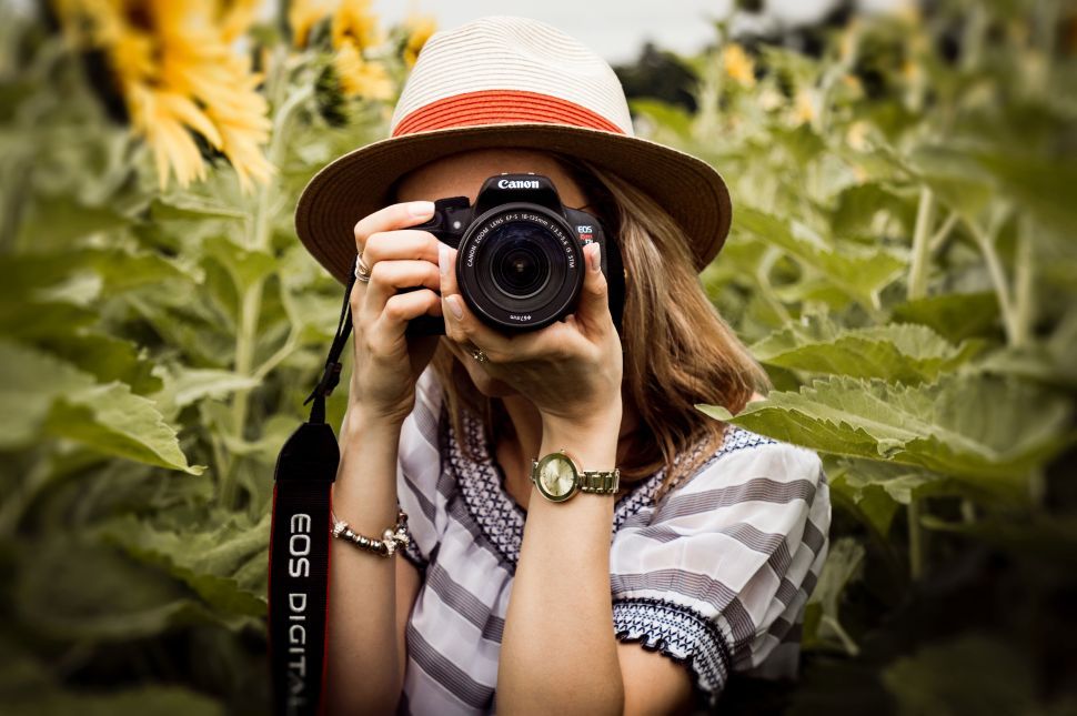 woman taking a picture