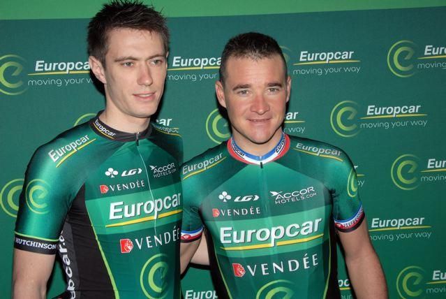 Team leaders Pierre Rolland and Thomas Voeckler