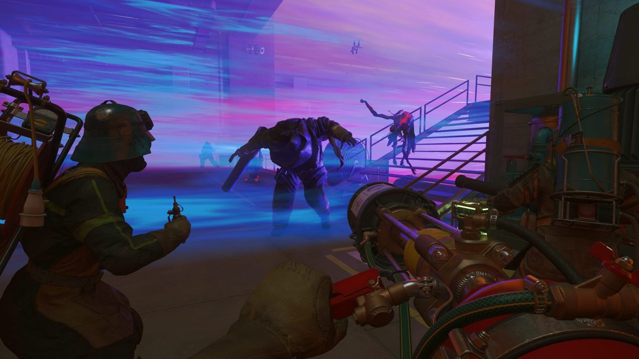 FBC: Firebreak screenshot showing players fighting to survive a Hiss outbreak