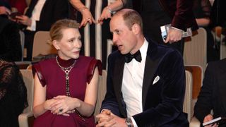 Cate Blanchett and Prince William, Prince of Wales at the 2024 EE BAFTA Film Awards at The Royal Festival Hall