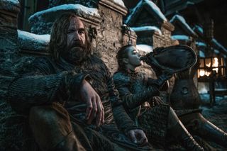 Sandor "The Hound" Clegane and Arya Stark in Game of Thrones