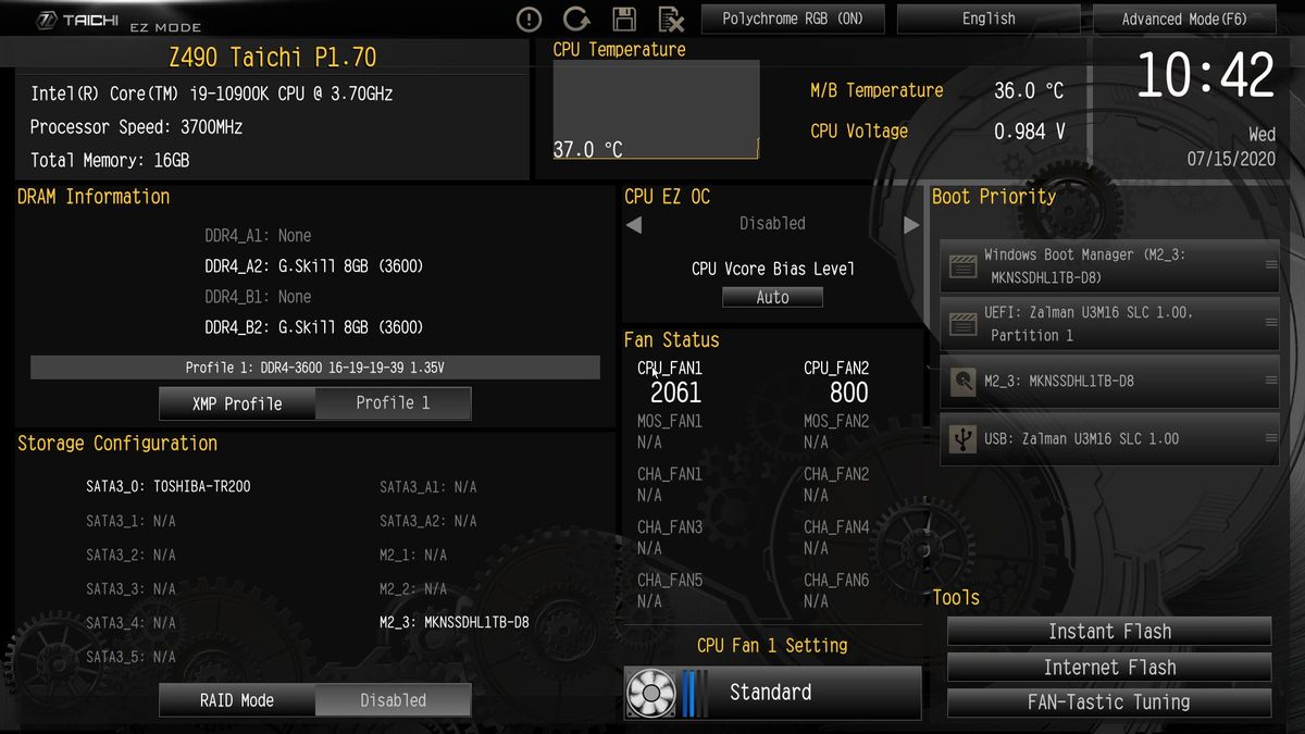ASRock Z490 Taichi