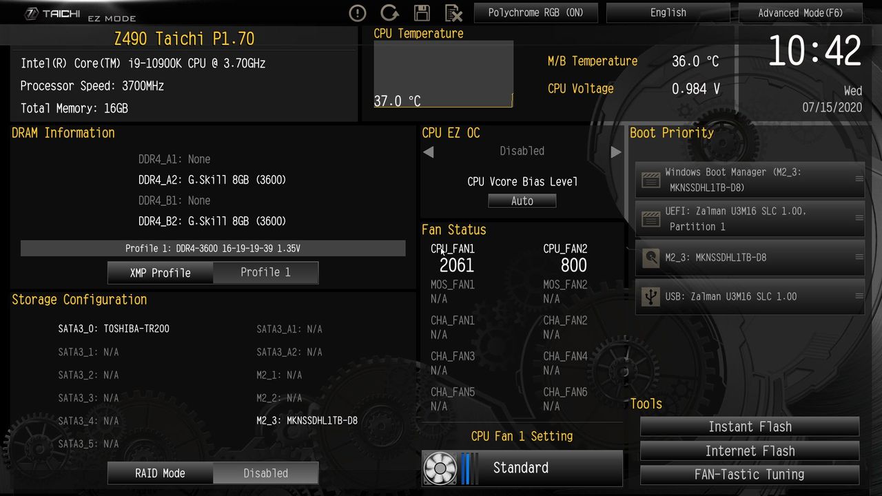 ASRock Z490 Taichi