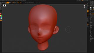 ZBrush 2025 review; a red face model