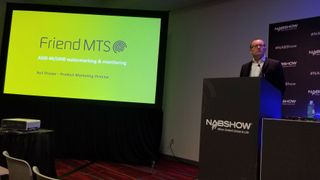 Friend MTS exec Neil Sharpe at Monday's NAB presser. 