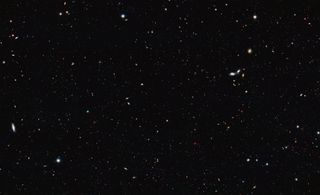 The image was taken by the Hubble Space Telescope and covers a portion of the southern field of the Great Observatories Origins Deep Survey (GOODS). This is a large galaxy census, a deep-sky study by several observatories to trace the formation and evolut