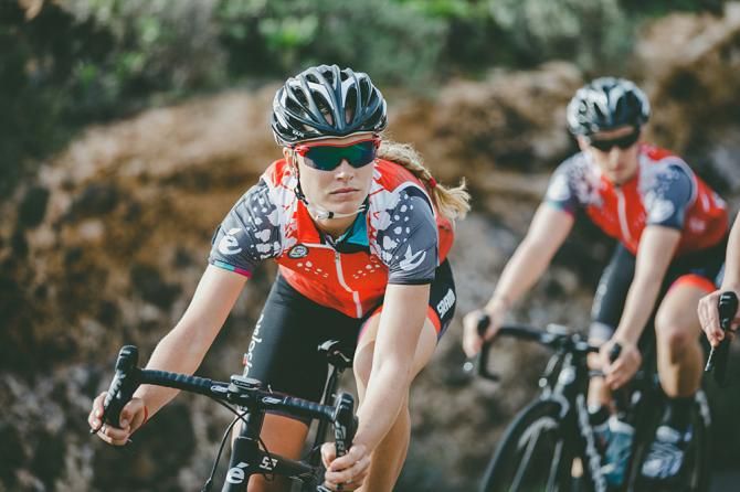Tayler Wiles in the new Velocio-SRAM team kit