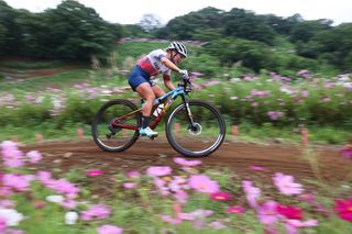 Evie Richards on her way to 7th in the women's cross-country mountain biking