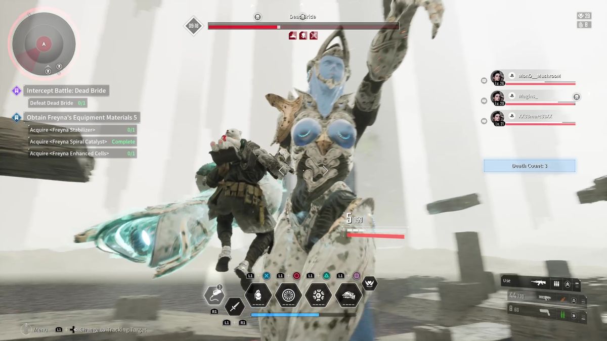 The player fights the Dead Bride in The First Descendant