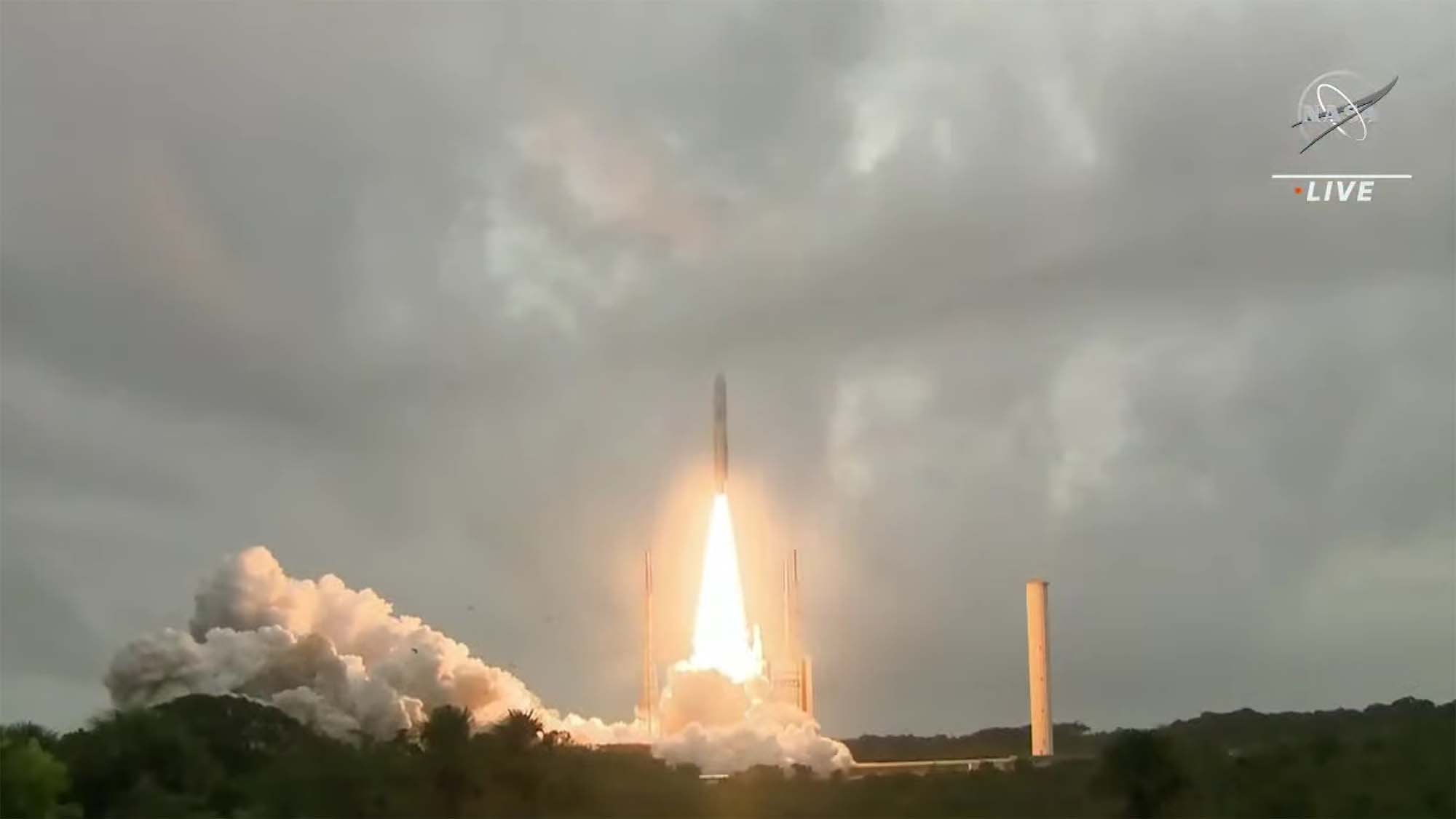 Lift off of the James Webb Space Telescope