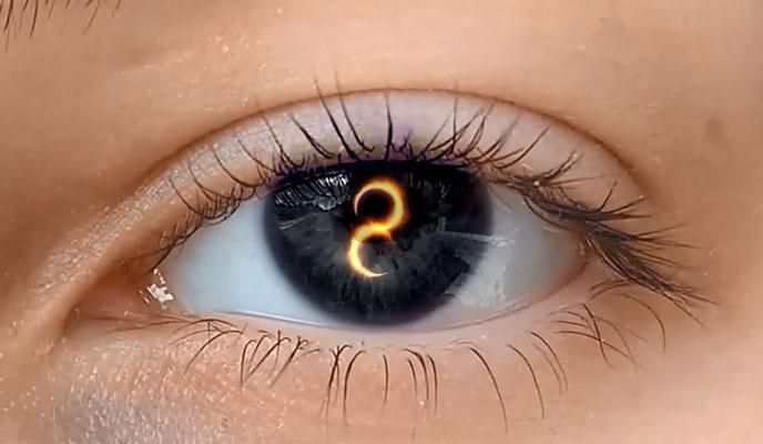 An eye with the number eight, Snapdragon