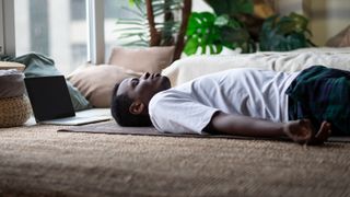 man doing meditation