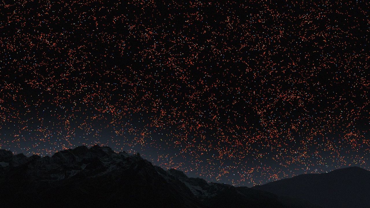Galaxies become heavily red-shifted at around 4.5 billion years.
