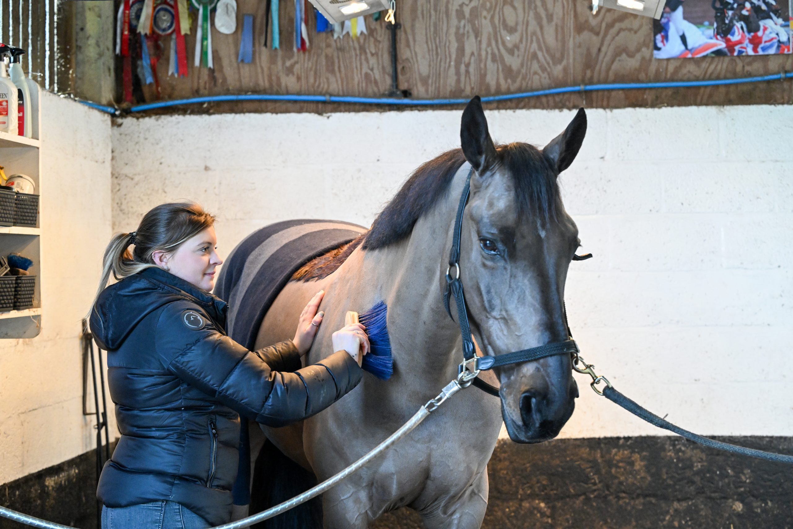 Gemma Chapman, groom to Olli Fletcher, with Kandoo