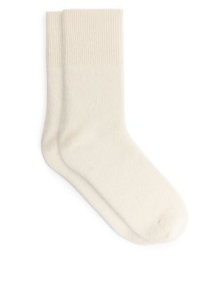 Cashmere-Blend Socks - White - Arket Gb