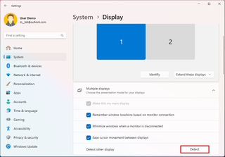 Windows 11 detect external monitor