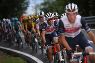 CAMIGLIATELLO SILANO ITALY OCTOBER 07 Vincenzo Nibali of Italy and Team Trek Segafredo during the 103rd Giro dItalia 2020 Stage 5 a 225km stage from Mileto to Camigliatello Silano 1275m girodiitalia Giro on October 07 2020 in Camigliatello Silano Italy Photo by Tim de WaeleGetty Images